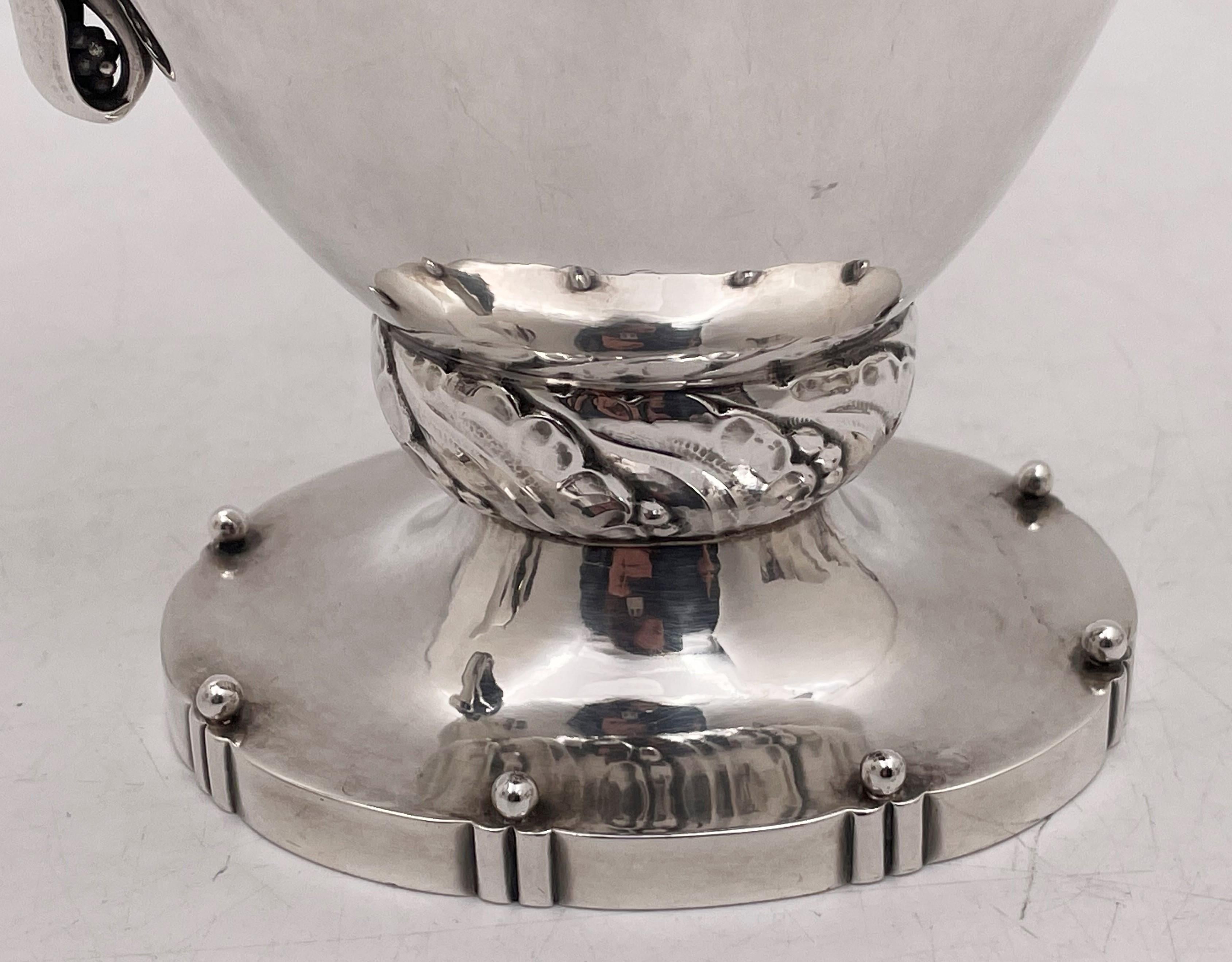 Georg Jensen Sterling Silver Rare 4-Piece Tea & Coffee Set in Pattern 71 For Sale 4