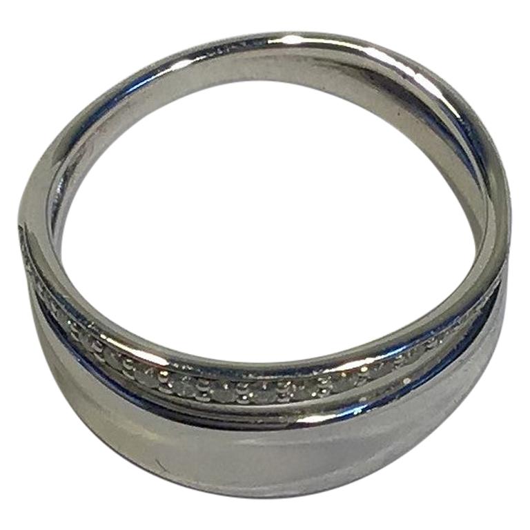 Georg Jensen Sterling Silver Ring 0.17 Carat Marcia No 618B