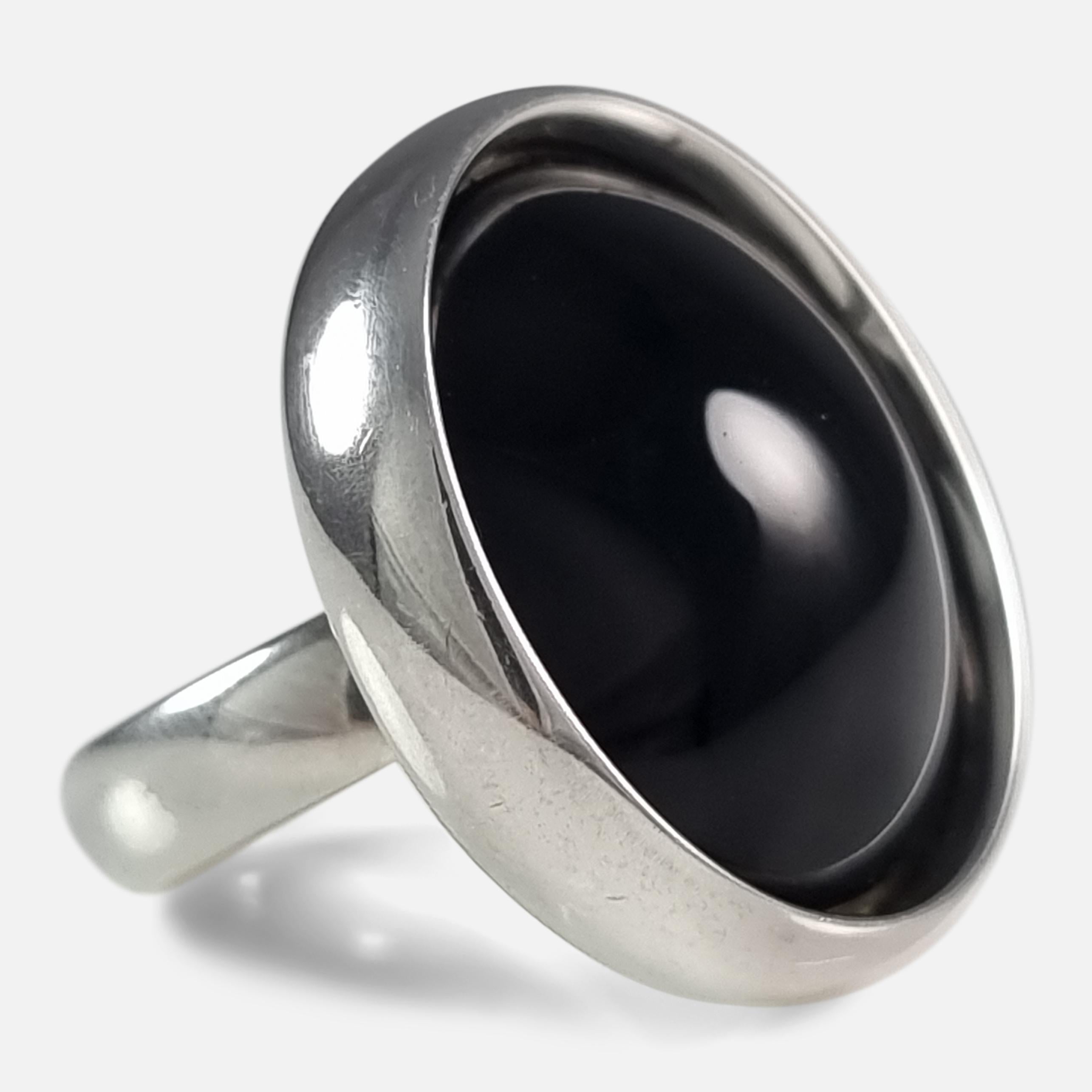 Women's or Men's Georg Jensen Sterling Silver Ring #466 For Sale