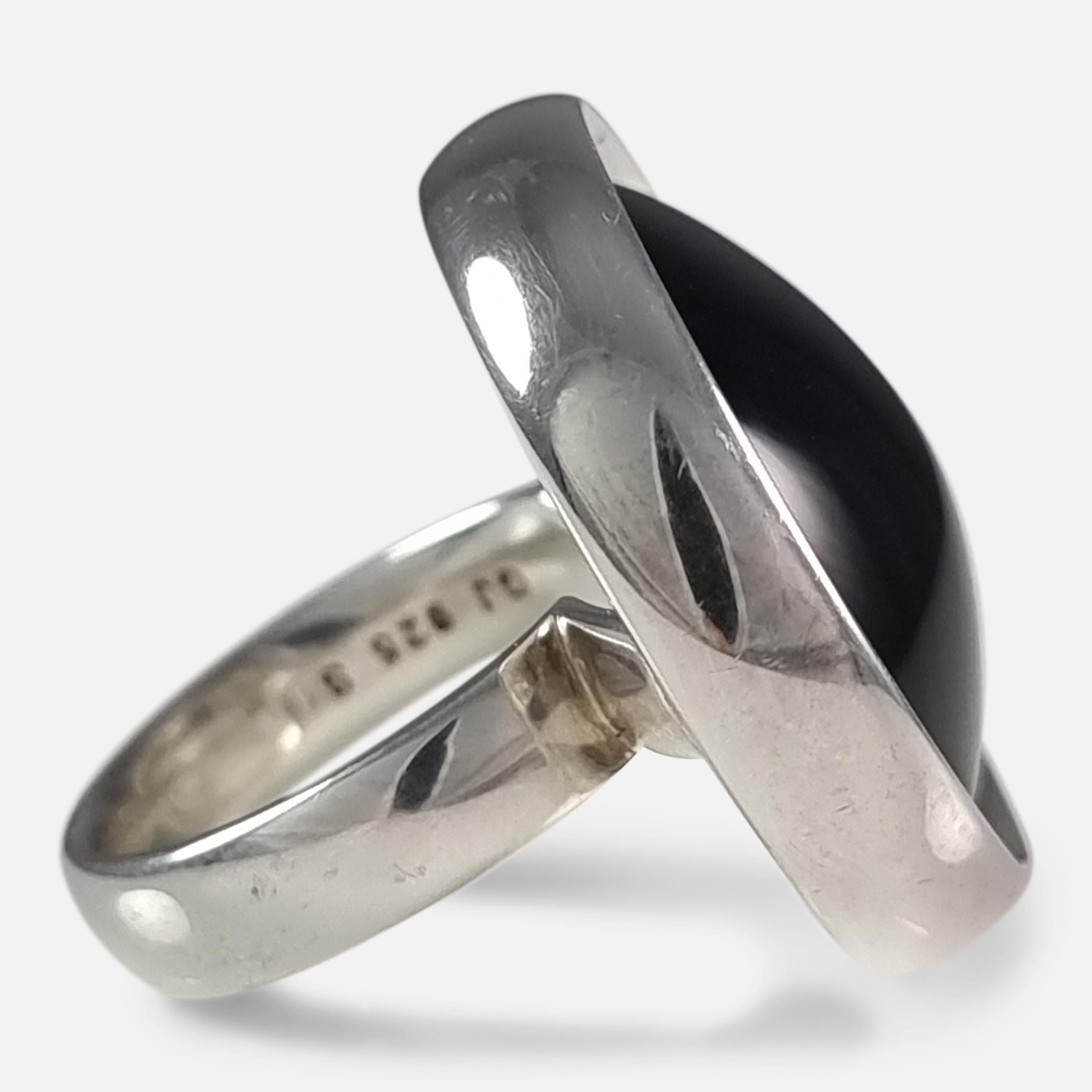 Georg Jensen Sterling Silver Ring #466 For Sale 1