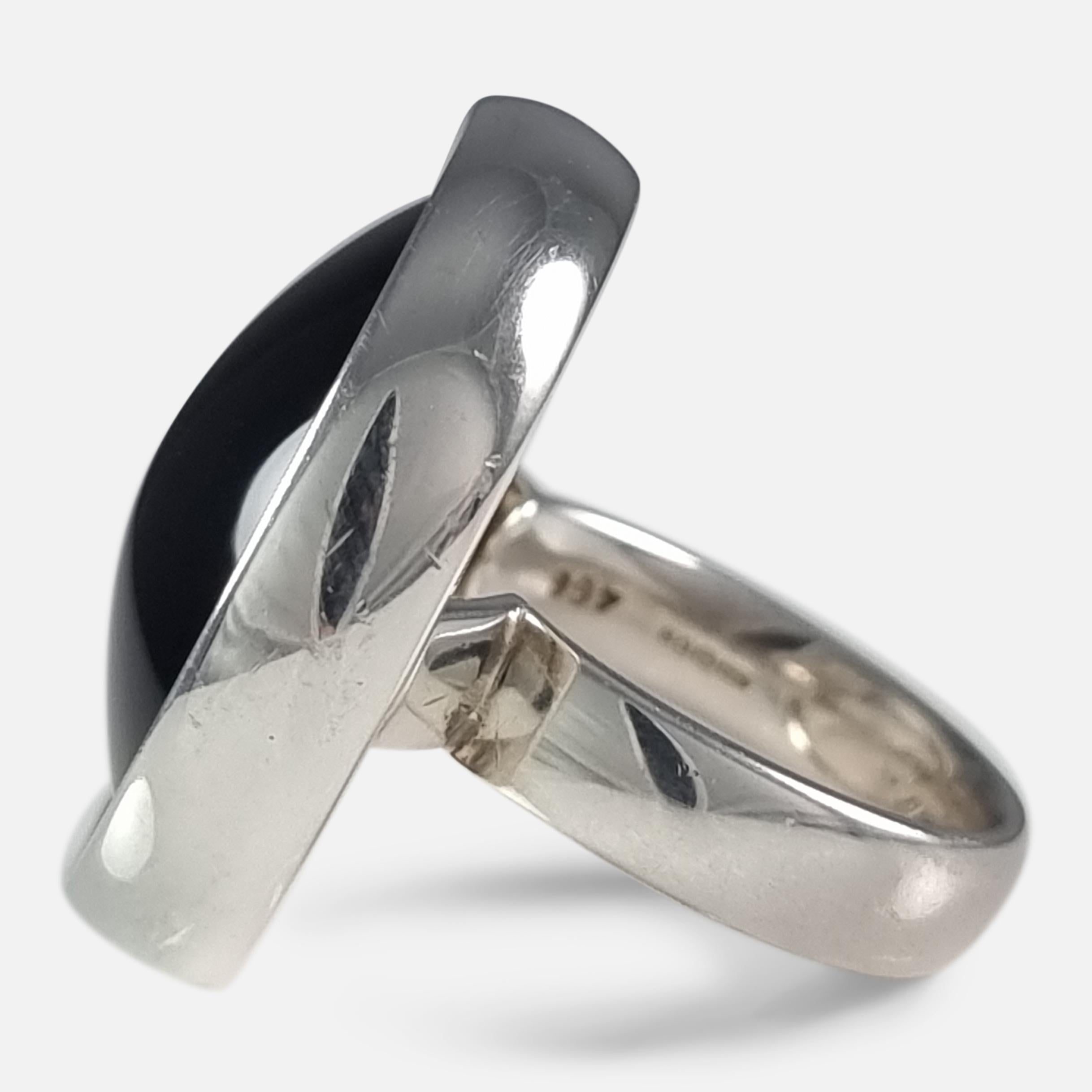 Georg Jensen Sterling Silver Ring #466 For Sale 3