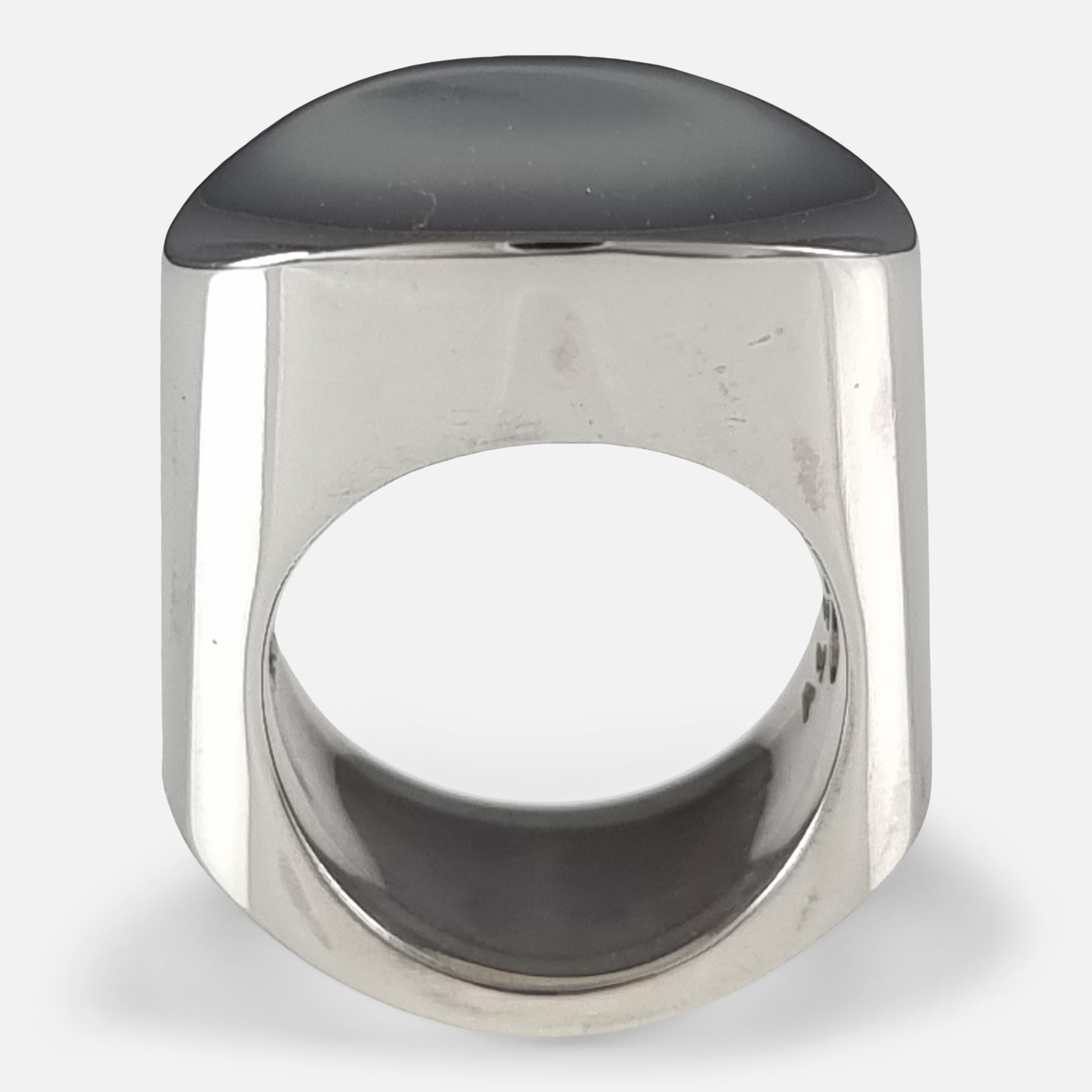 Women's or Men's Georg Jensen Sterling Silver Ring #A110B For Sale
