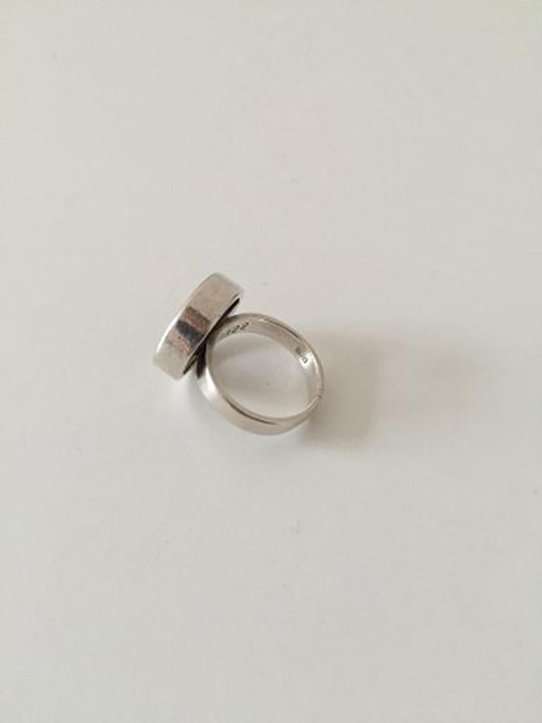 Georg Jensen Sterling Silver Ring by Søren Georg Jensen No 122. Ring Size 52 / US 6. Weighs 7.3 g / 0.26 oz.