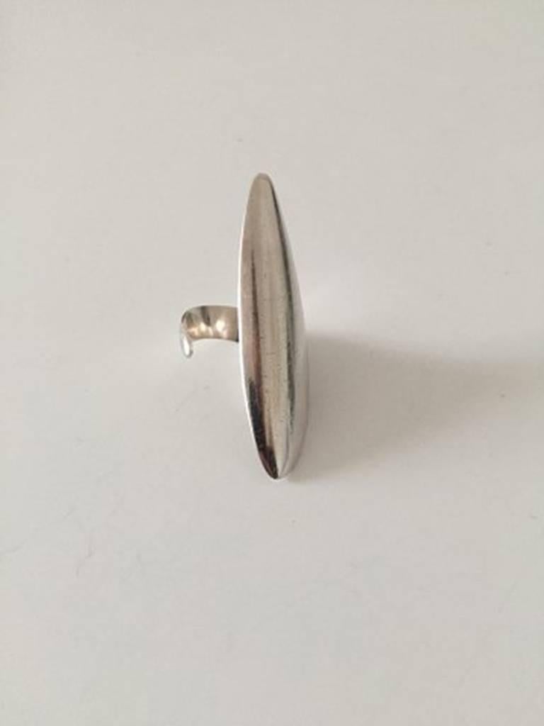 Georg Jensen Sterling Silver Ring Henning Koppel No 99. Measures 4 cm / 1 37/64 in. Ring Size 56 / US 7 1/2. Weighs 14 g / 0.45 oz.