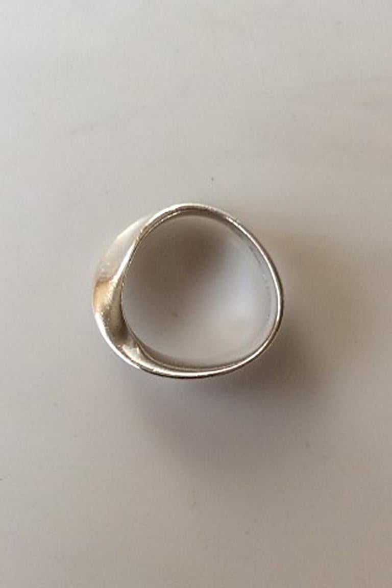 Georg Jensen Sterling Silver Ring Mobius by Torun. Ring Size 54 / US 6 3/4. Weighs 4.2 g / 0.15 oz.