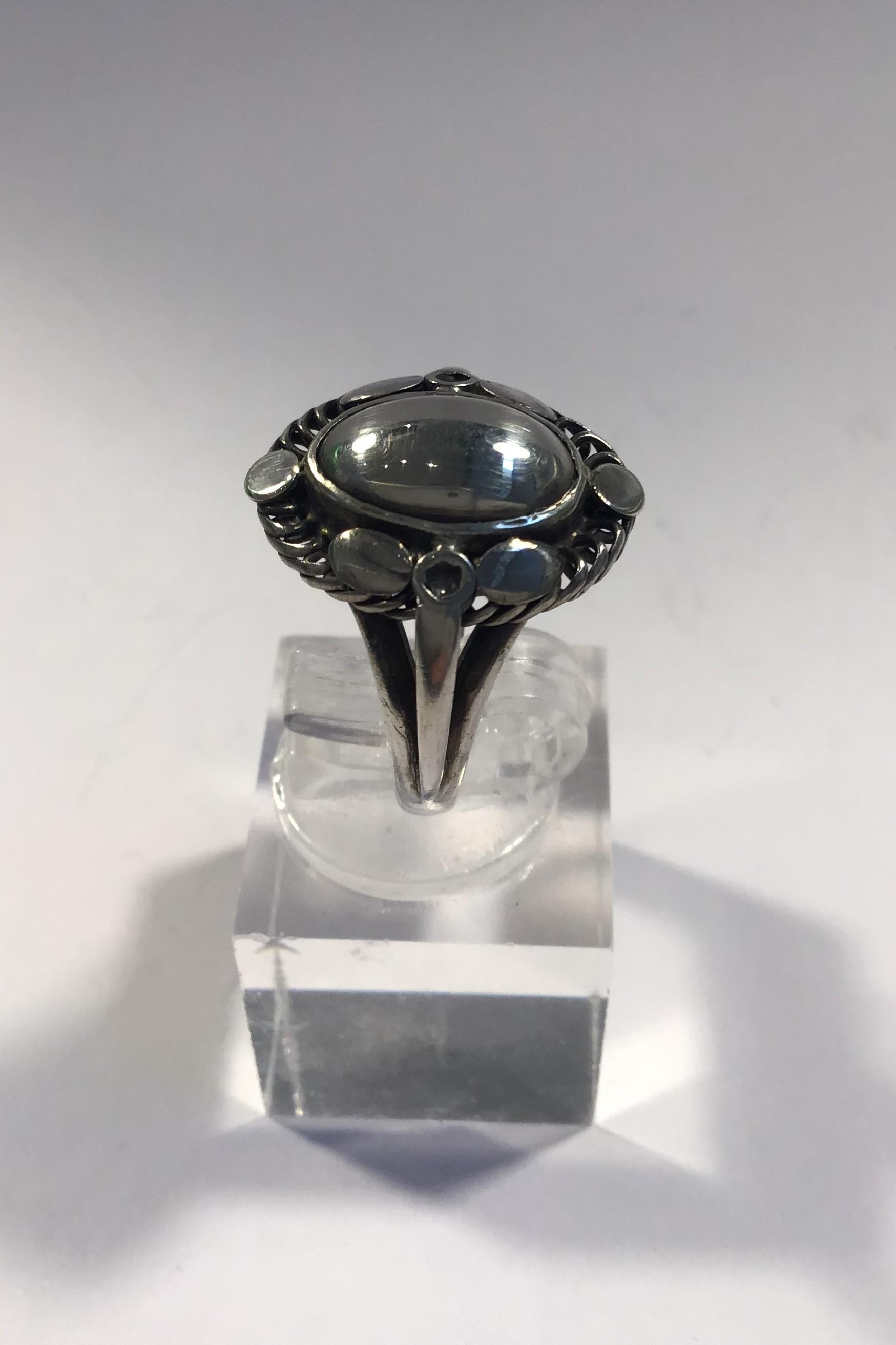 Georg Jensen Sterling Silver Ring No 1 (1930-1945) Size 52/US 6 Weight 5 gr/0.17 oz