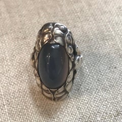 Georg Jensen Sterling Silver Ring No. 11 with Moonstone( Size:5)