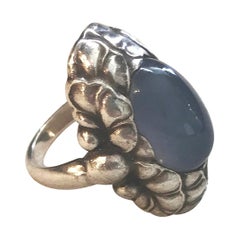 Georg Jensen Bague en argent sterling n° 11 avec pierre de lune (taille :5)