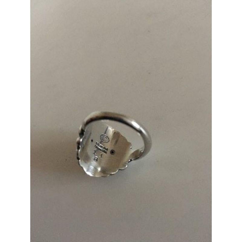 Georg Jensen Sterling Silver Ring No 11A In Good Condition For Sale In Copenhagen, DK