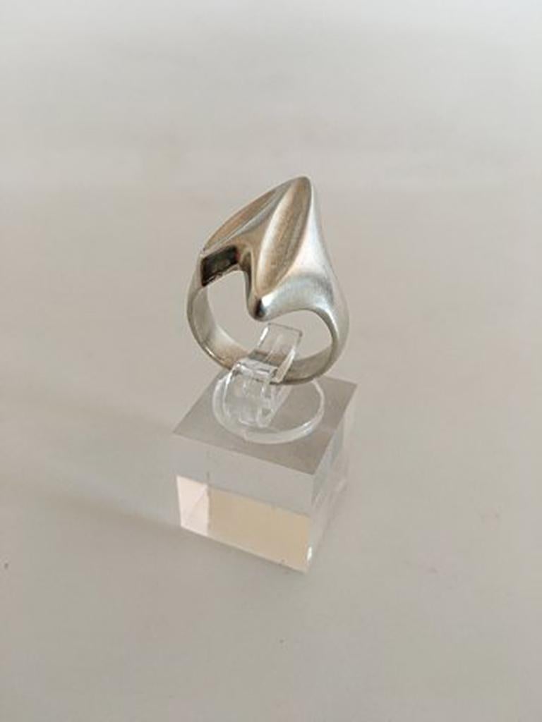 Modern Georg Jensen Sterling Silver Ring No 127 For Sale