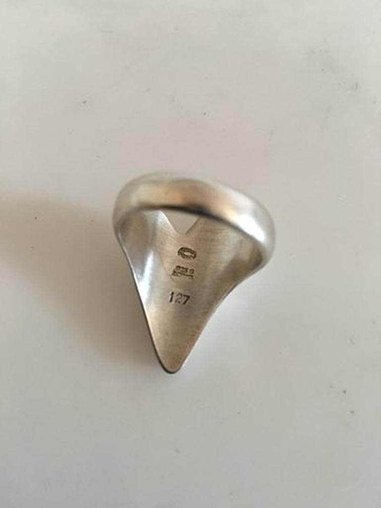 Georg Jensen Sterling Silver Ring No 127 In New Condition For Sale In Copenhagen, DK