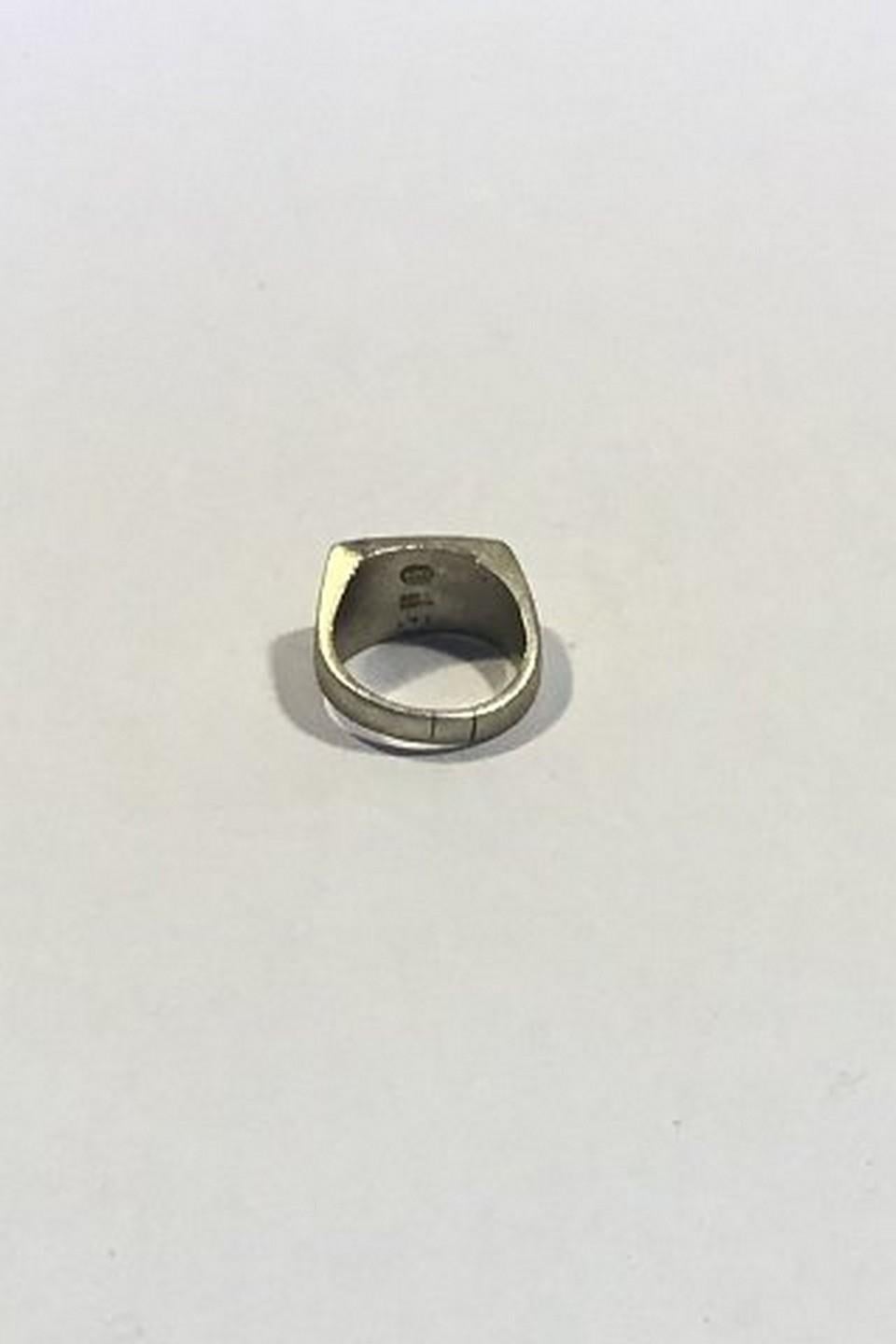 Georg Jensen Sterling Silver Ring No 141 Satin Finish Ring Size 55 US 7 1/4 Weight 11.6 gr/0.41 oz