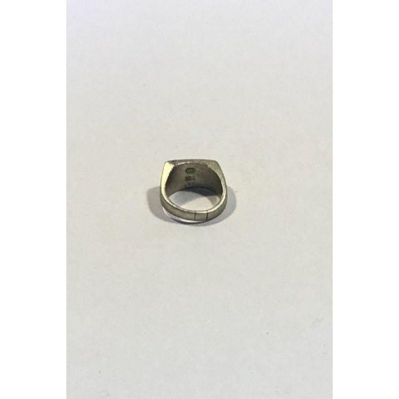 Women's or Men's Georg Jensen Sterling Silver Ring No 141 For Sale