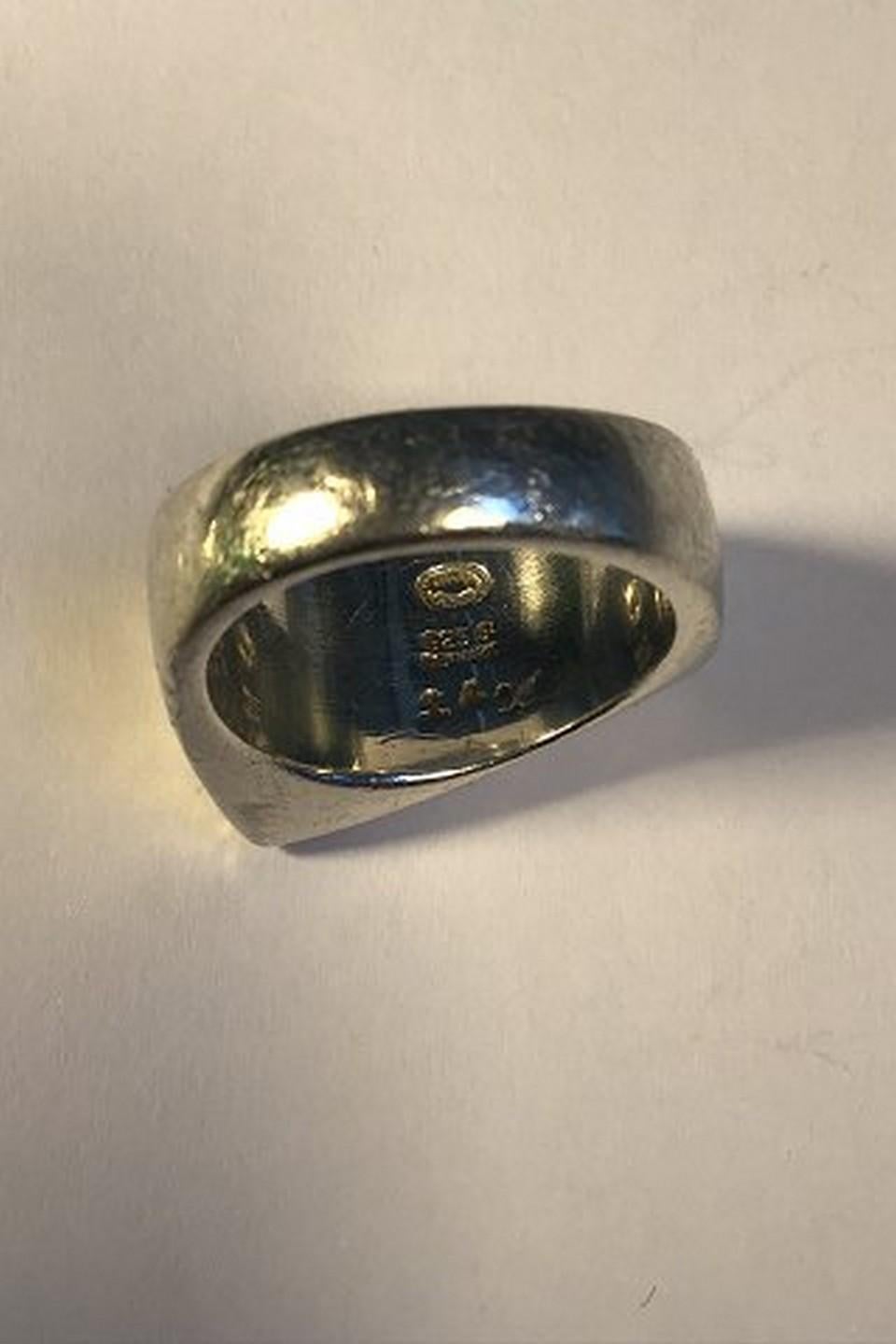 Georg Jensen Sterling Silver Ring No 141 Plaza Henning Koppel Ring Size 48/ US 4 1/2 Weight 12.3 gr/0.43 oz.