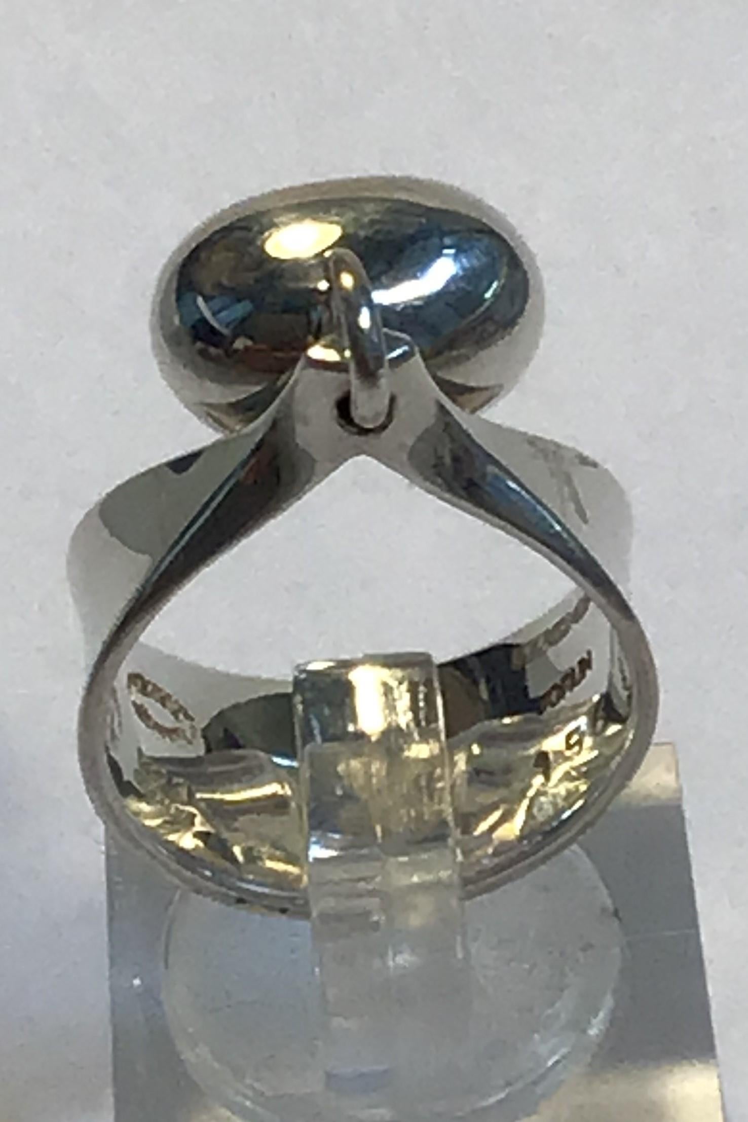 Modern Georg Jensen Sterling Silver Ring No. 156 Torun