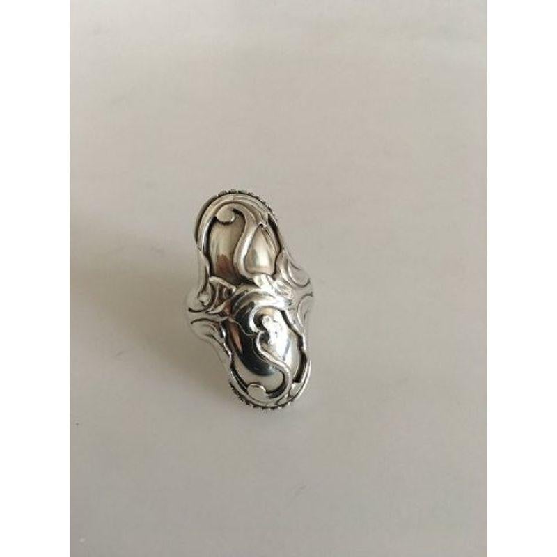 Georg Jensen Sterling Silver Ring No 18. From after 1945.

Ring Size 54(US 6 3/4). Measures 3.5 cm / 1 3/8 in. Weight 13 g / 0.46 oz. 