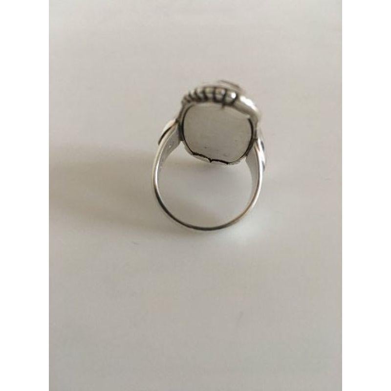 Georg Jensen Sterling Silver Ring No 18 In Good Condition For Sale In Copenhagen, DK