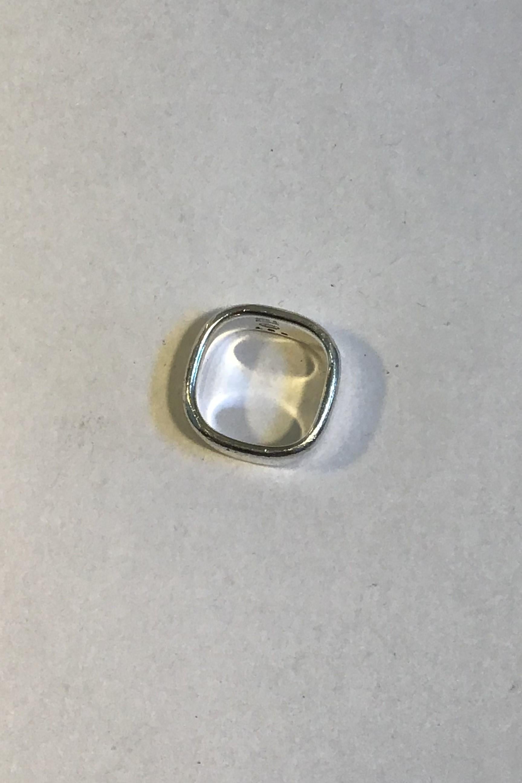 Modern Georg Jensen Sterling Silver Ring No 186 For Sale