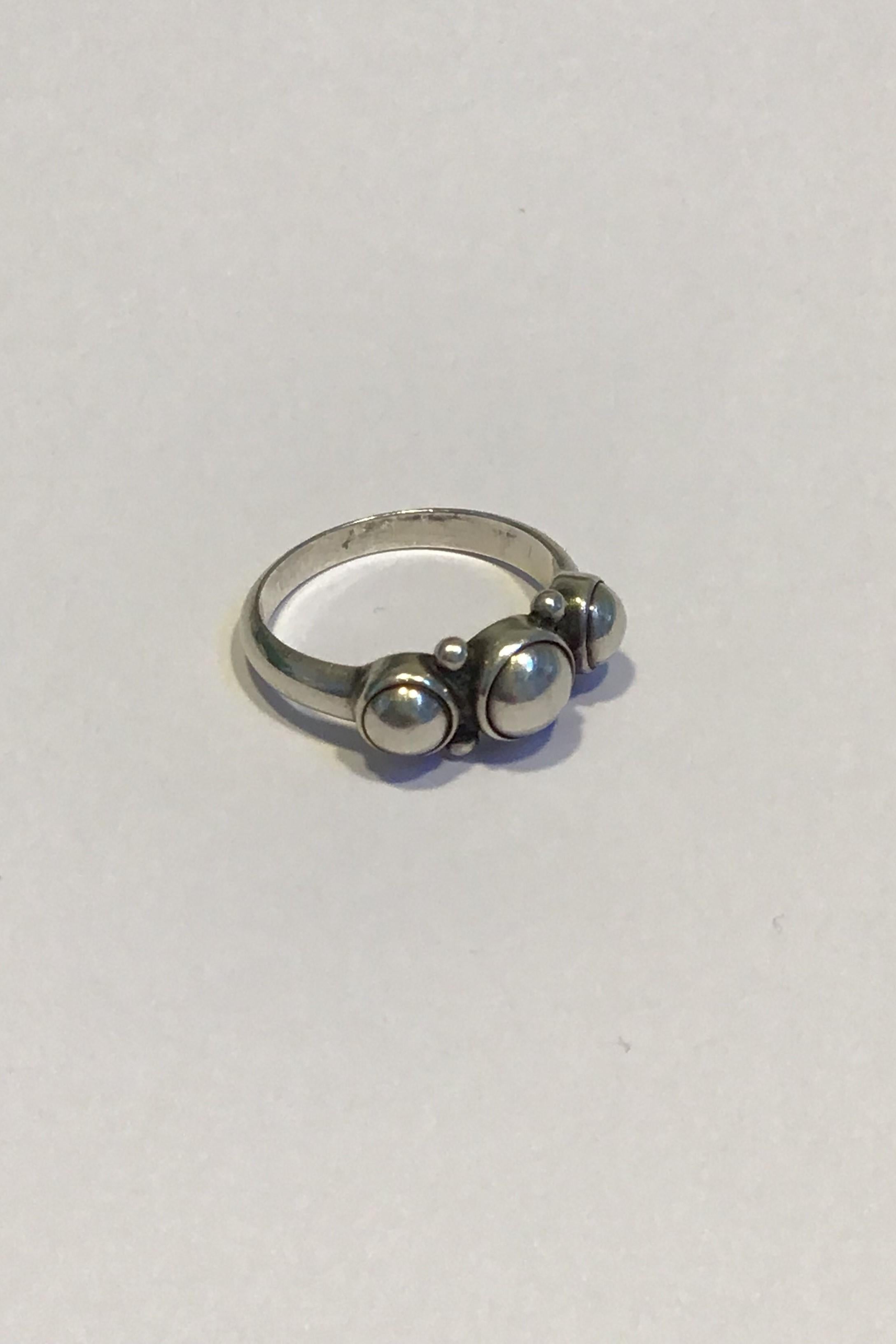 Georg Jensen Sterling Silver Ring No 3. Made 1930 - 1945. Ring size 52/US6. Weight 3 g./0.10oz.