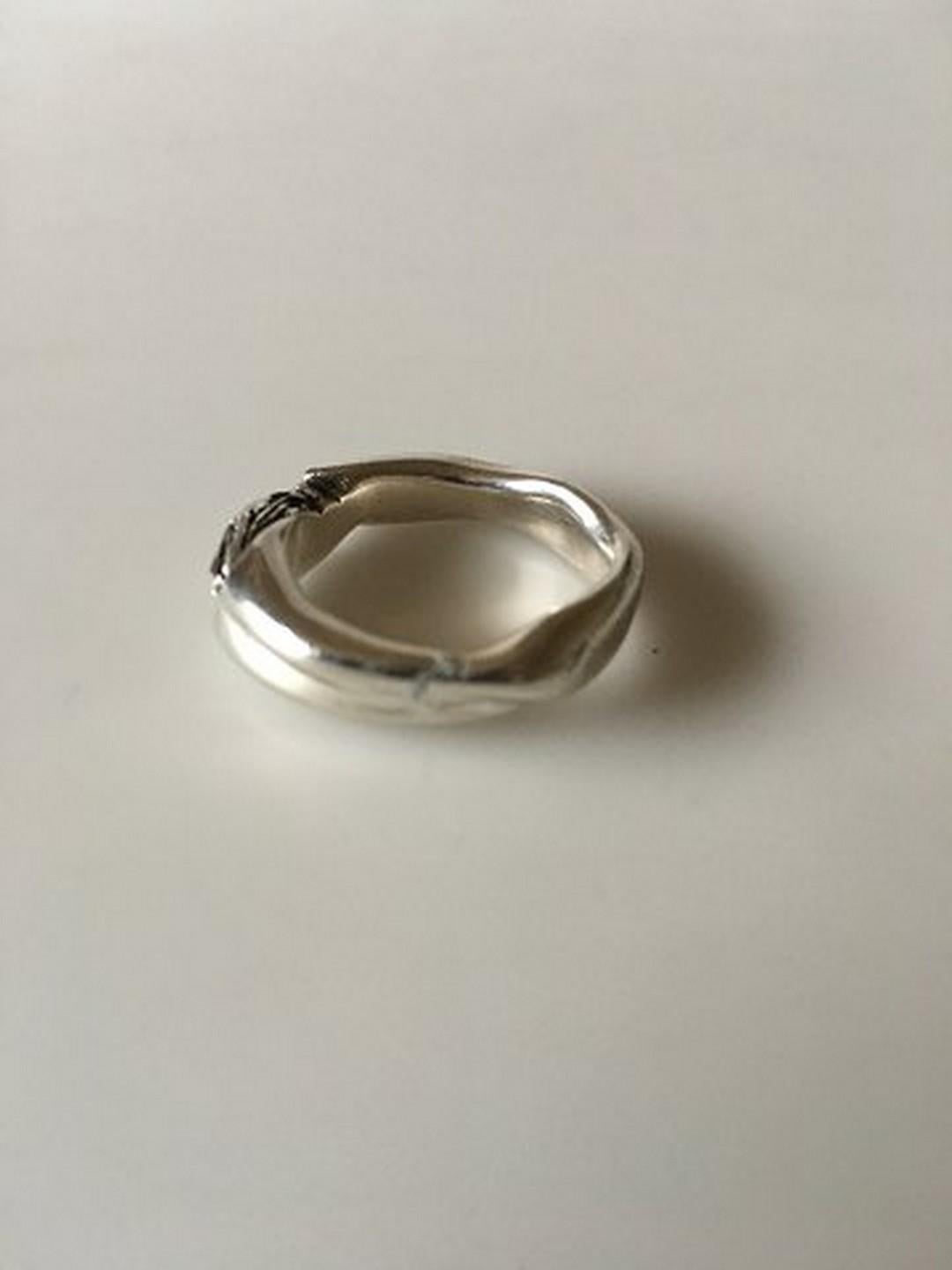 Georg Jensen Sterling Silver Ring No 363 by Ole Kortzau. Ring Size 56 / US 7 1/2. Weighs 9.75 g / 0.35 oz.