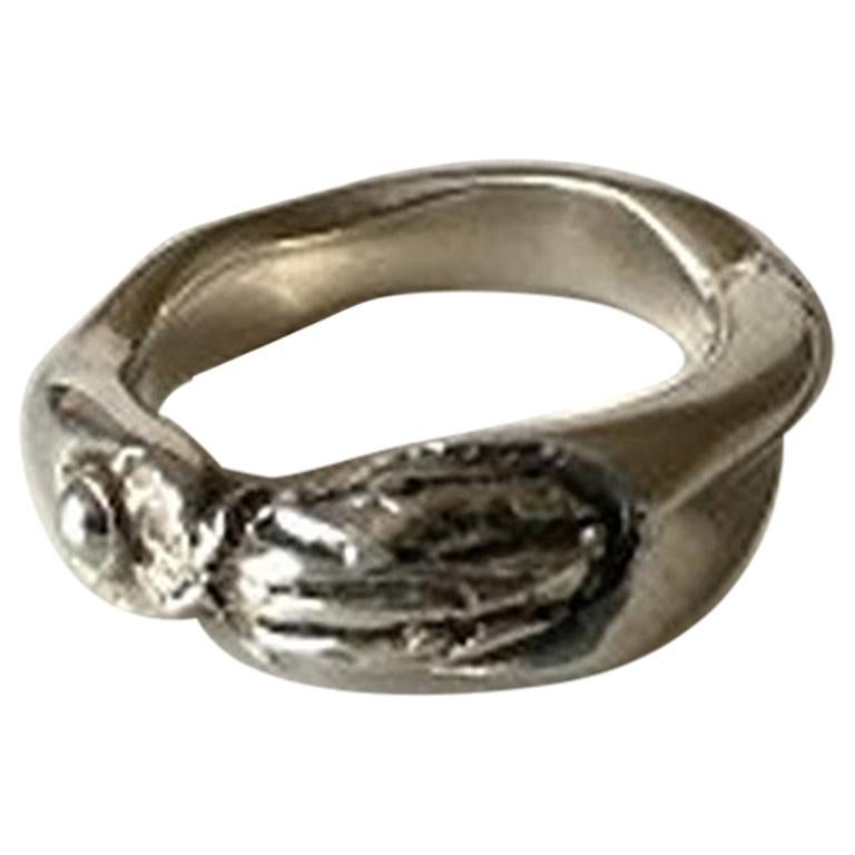 Georg Jensen Sterling Silver Ring No. 363 by Ole Kortzau For Sale