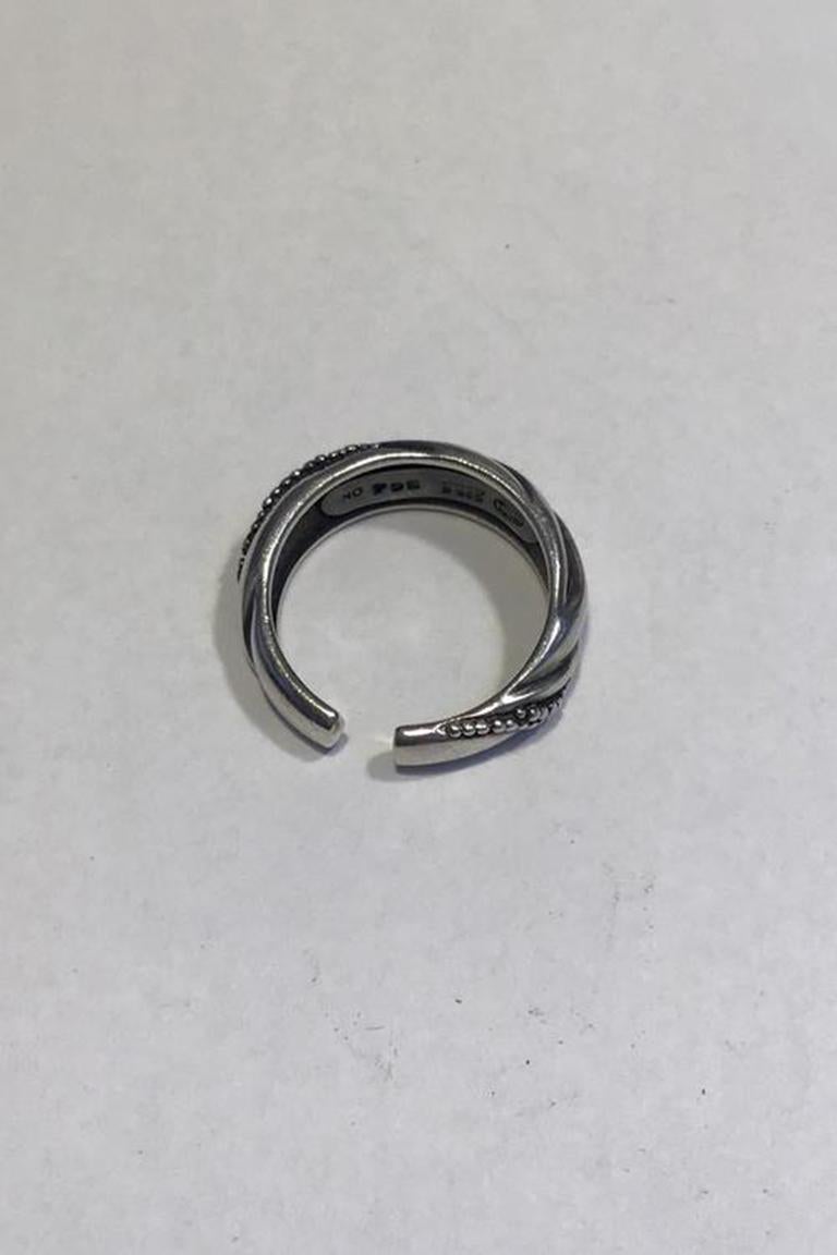 Georg Jensen Sterling Silver Ring No 364 Ole Kortzau In Good Condition For Sale In Copenhagen, DK