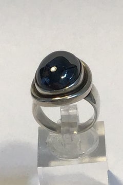 Georg Jensen Sterling Silver Ring No 46A Hematite