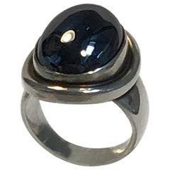 Georg Jensen Sterling Silver Ring No 46A Hematite