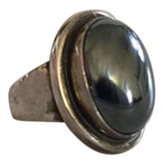 Georg Jensen Sterling Silver Ring No 46A with Hematite
