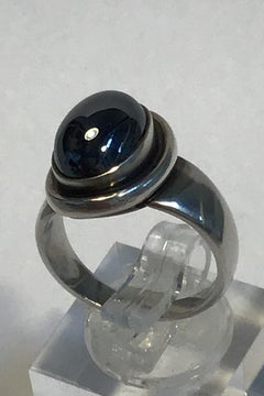 Georg Jensen Sterling Silver Ring No. 46B Hematite