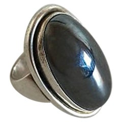 Georg Jensen Sterling Silver Ring No 46E with Hematite