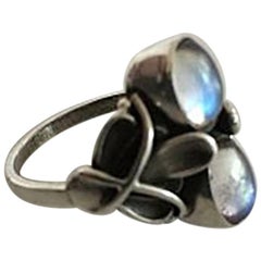 Georg Jensen Sterling Silver Ring No 48 with Moon Stones