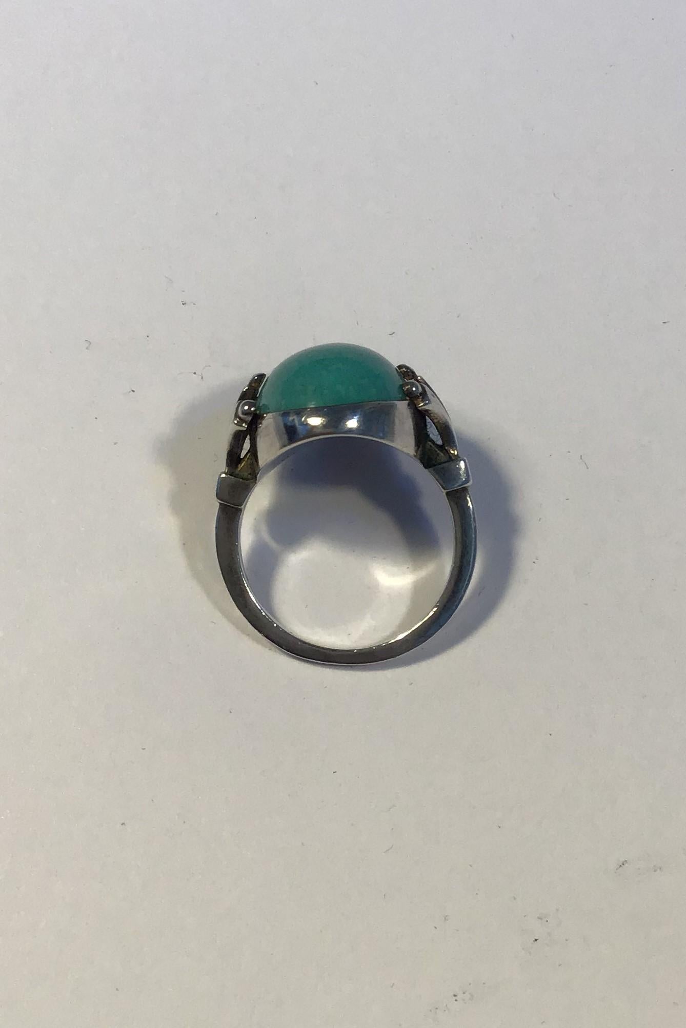 Art Nouveau Georg Jensen Sterling Silver Ring No 51 For Sale