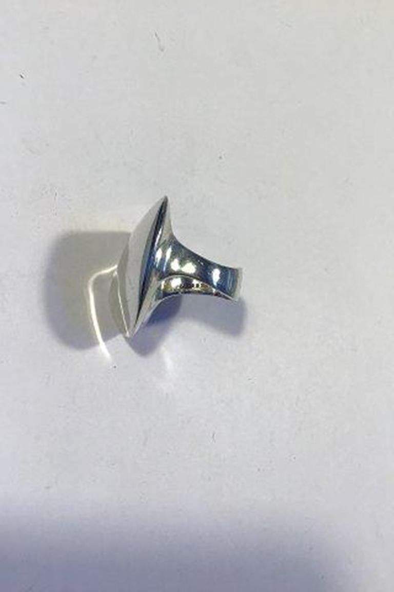 20th Century Georg Jensen Sterling Silver Ring No 564 Heart For Sale