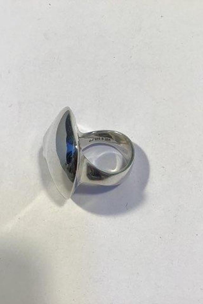 Georg Jensen Sterling Silver Ring No 564 Heart For Sale 1