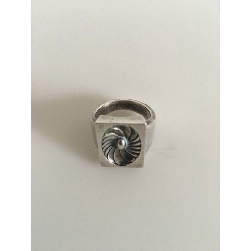 Georg Jensen Sterling Silver Ring No 82B. 

Ring Size 49. Weighs 11.3 g / 0.40 oz.