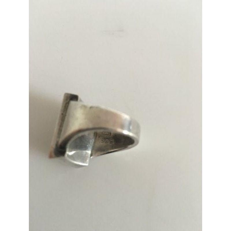 Georg Jensen Sterling Silver Ring No 82B In Good Condition For Sale In Copenhagen, DK