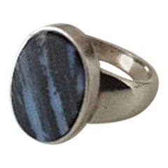 Georg Jensen Sterling Silver Ring with Stone No 90F