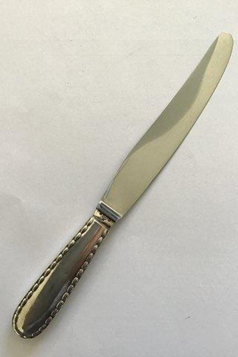 Georg Jensen Sterling Silver Rope Dinner Knife No 003 In Good Condition For Sale In Copenhagen, DK