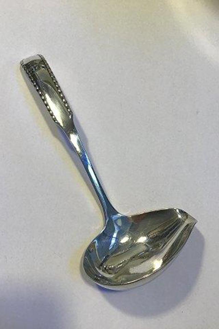 Georg Jensen Sterling Silver Rope Sauce Ladle No 153A In Good Condition For Sale In Copenhagen, DK