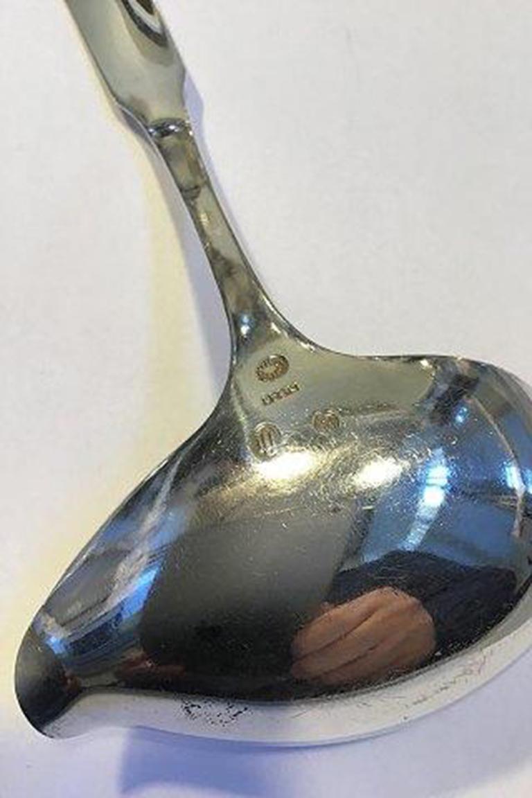 20th Century Georg Jensen Sterling Silver Rope Sauce Ladle No 153A For Sale