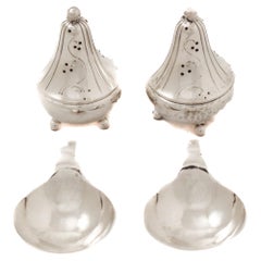 Georg Jensen Sterling Silver Salt Shakers 
Cellars