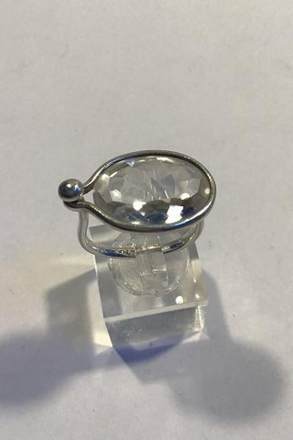 Georg Jensen Sterling Silver Savannah with rock crystal.
Ring Size 54/us size 7.Weight 4.9/0.17 oz