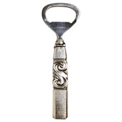 Antique Georg Jensen Sterling Silver Scroll Bottle Opener