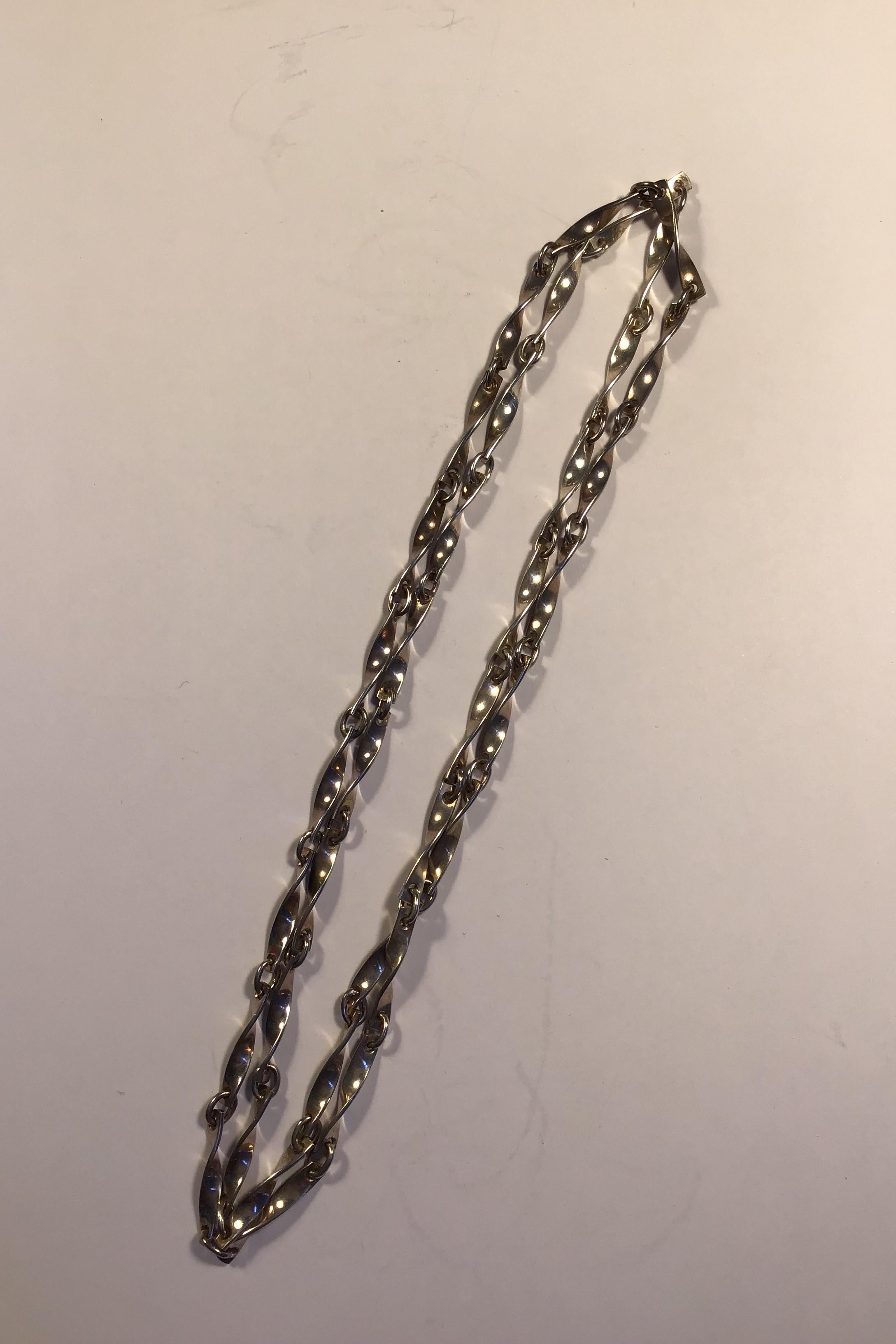 Georg Jensen Sterling Silver Segmented Necklace No 283C L 74cm/29.13