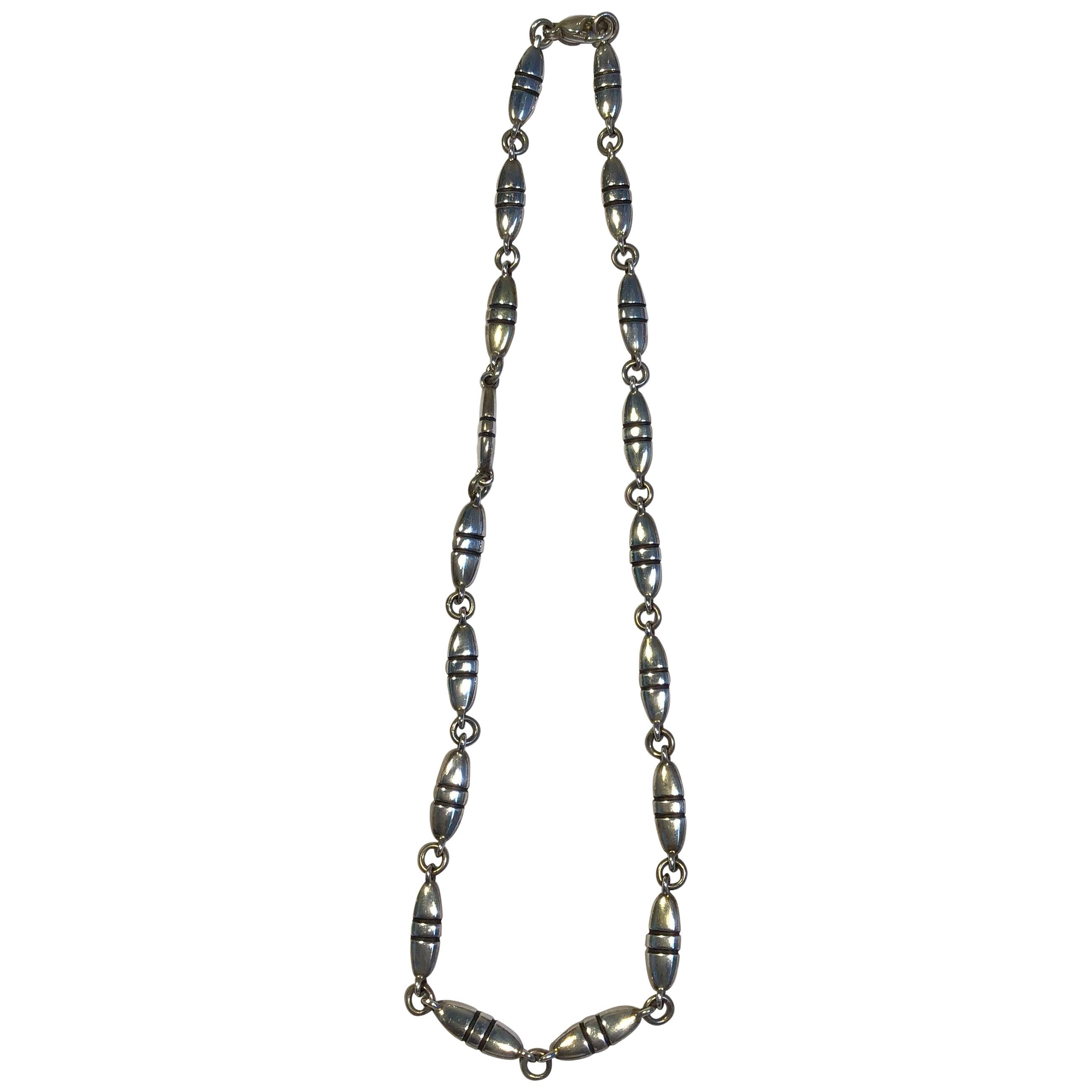 Georg Jensen Sterling Silver Segmented Necklace No 391