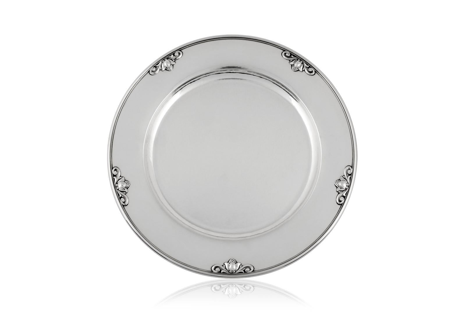 Georg Jensen Juego de 12 Platos Acorn de Plata de Ley 642A Desconocido