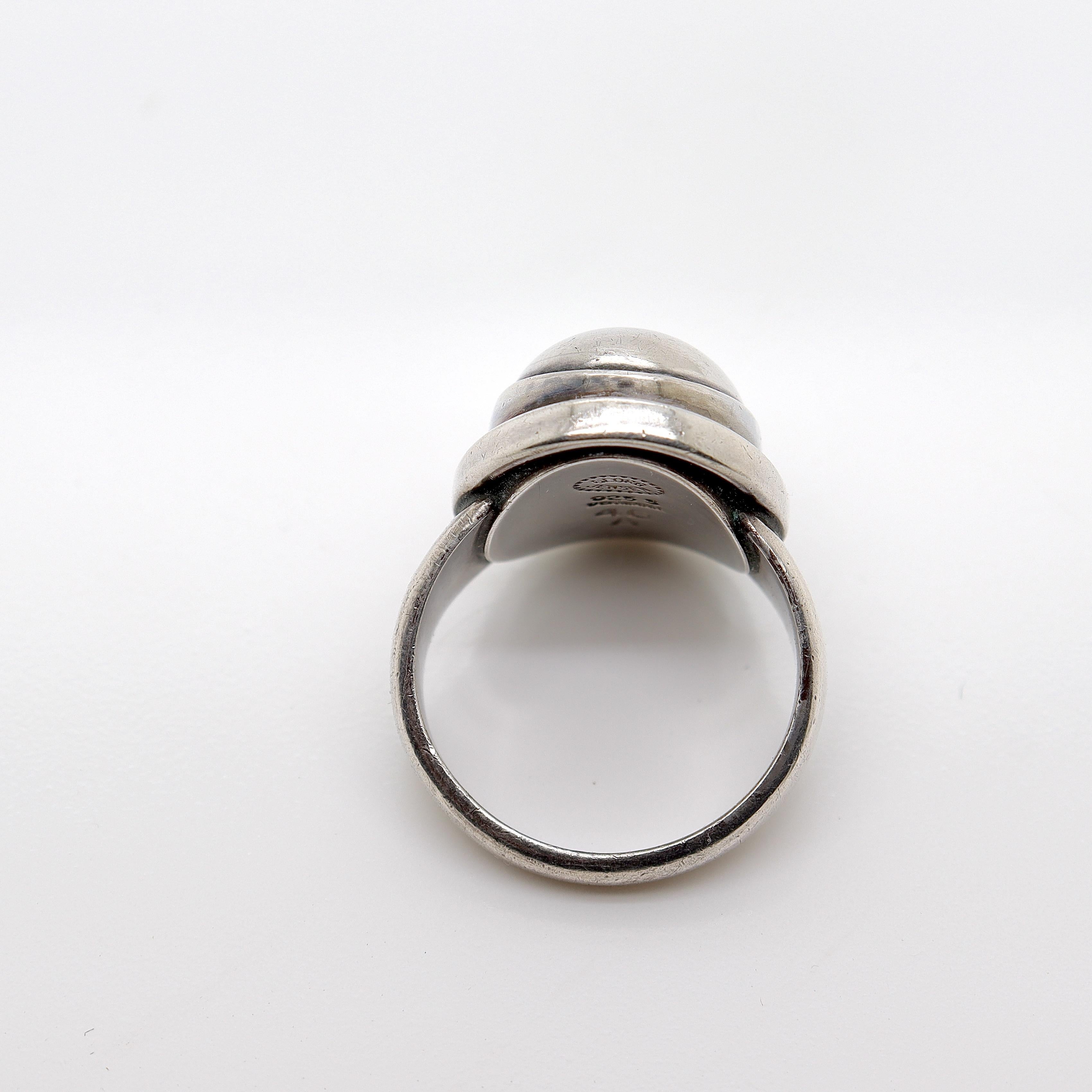 Georg Jensen Sterling Silver Signet Ring no. 46A 3