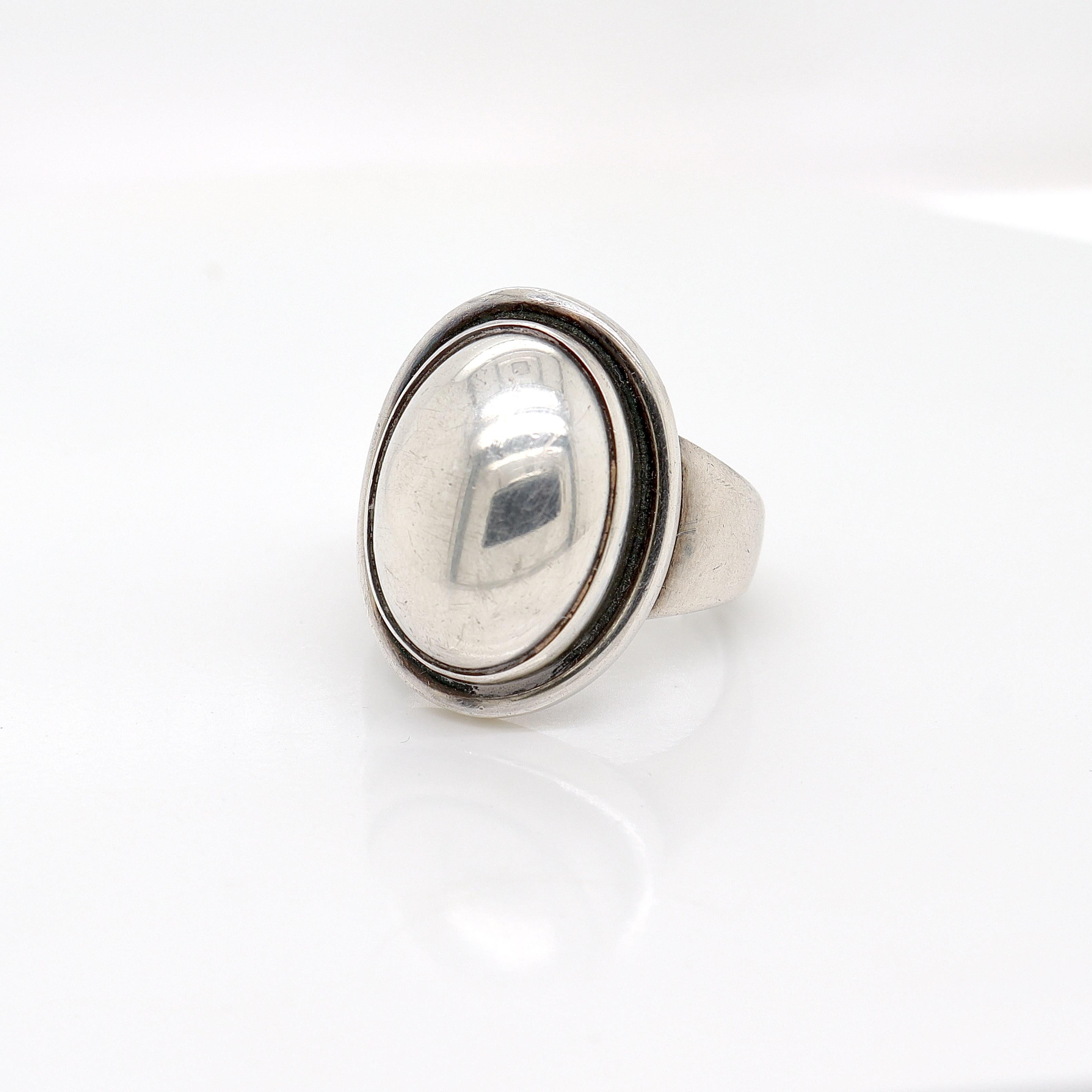 Georg Jensen Sterling Silver Signet Ring no. 46A 1