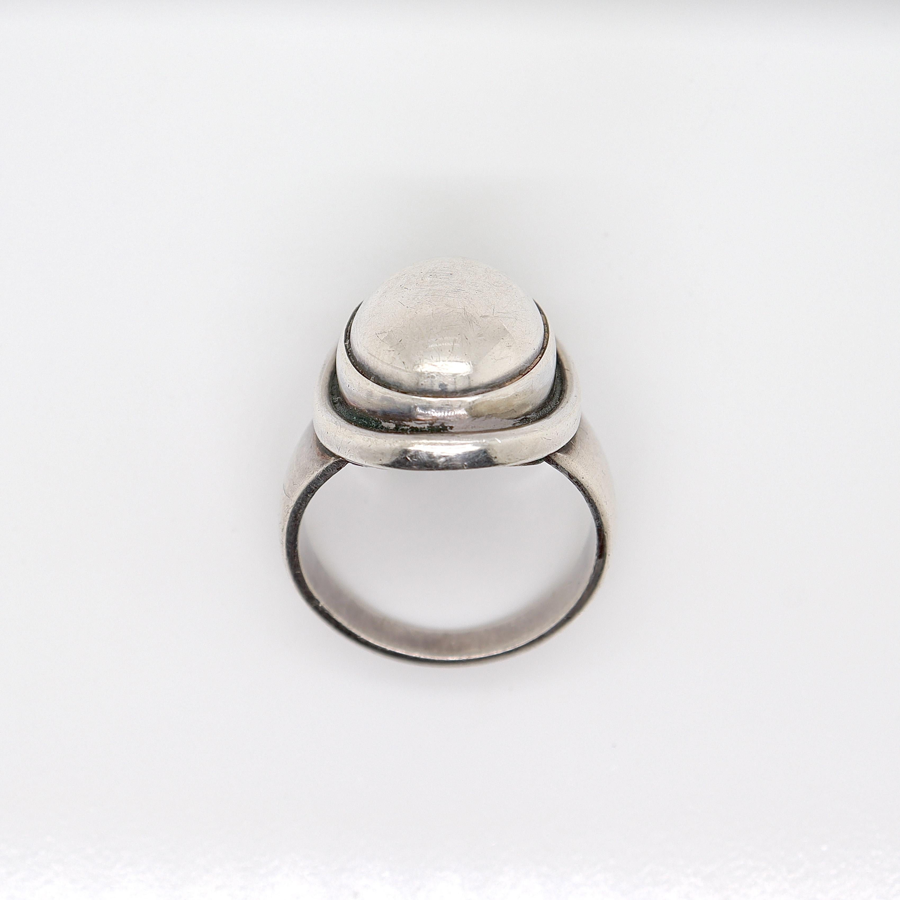 Georg Jensen Sterling Silver Signet Ring no. 46A 2